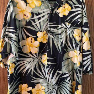 Bahama style men's large silk camp shirt